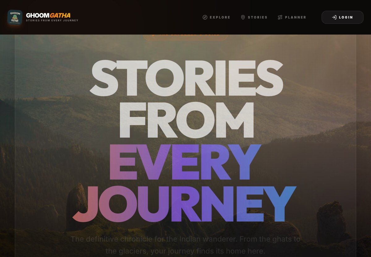 Ghoom Gatha website screenshot